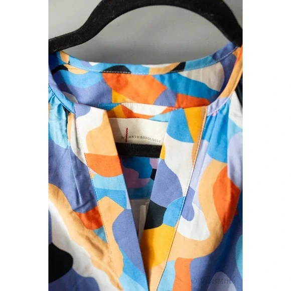 Anthropologie The Somerset Maxi Dress XXS NEW Orange Motif Printed - Picture 4 of 5